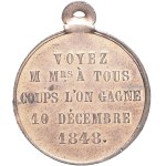 Henri V (1820-1883). Medallion, election of December 10, 1848.