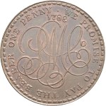 George III (1760-1820). Anglesey, 1 penny token 1788.