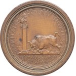 Leopold I (1657-1705). Wooden medal, siege and battle of Mohacz against the Turks, by Ph. H. Müller 1687.