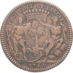 America-Canada (French colonies), Louis XV (1715-1774). Token from Mathurin Bellabre, Mayor of Nantes, to the Amerindians by Duvivier 1752, Paris.