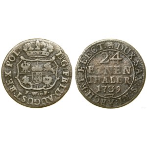 Poľsko, 1/24 toliarov (grošov), 1739 FWôF, Drážďany