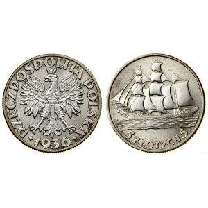 Poľsko, 5 zlotých, 1936, Varšava