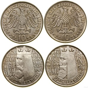 Poľsko, sada: 2 x 10 zlatých, 1964, Varšava