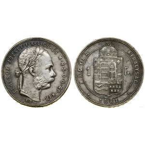Hungary, 1 forint, 1881, Kremnica