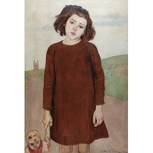 Wlastimil HOFMAN (1881-1970), Dziewczynka z lalką, 1922