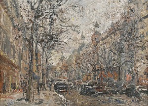 Włodzimierz ZAKRZEWSKI (1916-1992), Bulwar Haussmanna w Paryżu, 1966