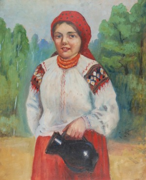 Józef ZAJĄC (1890-?), Wiejska dziewczyna z dzbanem