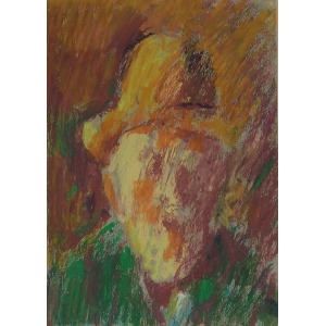 Jerzy PANEK (1918-2001), Autoportret w żółtym kapeluszu