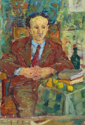 Janina SUSSLE-MUSZKIETOWA (1903-1956), Portret kolegi E. G. - szkic, 1950