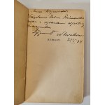 Nowakowski Zygmunt - Rubicon, Warsaw 1935 Dedication by the author to Wojciech Belina Prażmowski