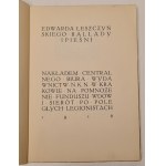 LESZCZYŃSKI EDWARD. Ballate e canzoni. Cracovia 1916
