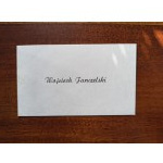 Jaruzelski Wojciech visiting ticket, autograph note