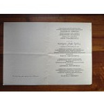 Invitation for Jozef Tejchma to a gala dinner given in honor of Nikita Khrushchev, Antonin Novotny and Walter Ulbricht