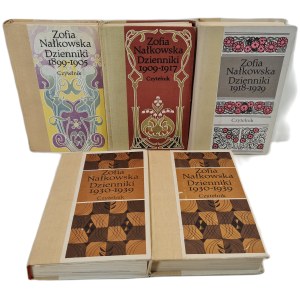 NAŁKOWSKA Zofia - DZIENNIKI Volume 1-4 in 5 vols. 1st Edition