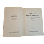 TEXTS ABOUT PAINTERS. An anthology of Polish art criticism 1890-1918