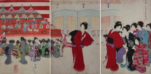 Toyohara Chikanobu, Festiwal lalek z cyklu „Chiyoda no o-oku” - tryptyk