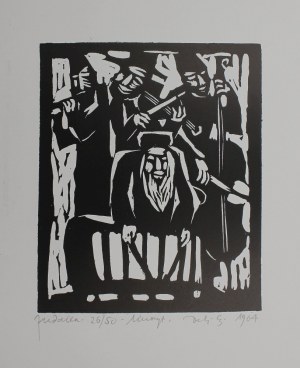Jerzy Duda-Gracz, Grajkowie z cyklu „Judaica”(1964, odbitka późniejsza)
