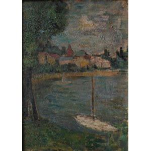 Jerzy Fedkowicz, White boat in the bay