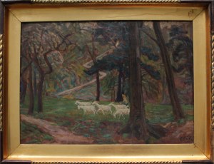 Ludwik Misky, Pasterka kóz [Motyw z Żelaznej Wody, Park Stryjski we Lwowie]