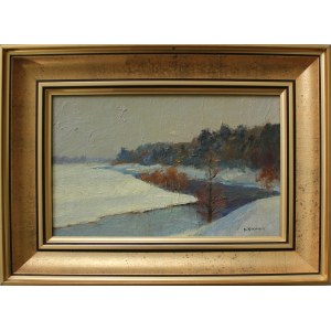 Sergei Nikiforov, Winter Landscape with a River