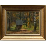 Siergiej Nikiforow, Pejzaż leśny z kapliczką, 1998