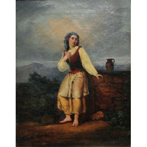 Januar Suchodolski, Junge italienische Frau am Brunnen (ca. 1840)