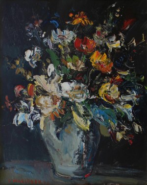 Józef Wasiołek, Kwiaty w wazonie, 1973