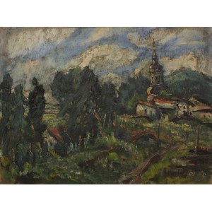 A.N. (1. Hälfte des 20. Jahrhunderts), Landschaft mit Kirche