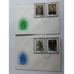 SET OF 2 ENVELOPES POSLKIE PAINTING BOZNAŃSKA MEHOFFER CZYŻEWSKI, STAMP STAMP STAMP