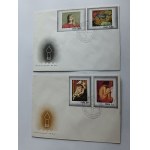 SET OF 2 ENVELOPES POLISH PAINTING PRUSZKOWSKI WEISS PANKIEWICZ, STAMP STAMP