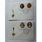 SET OF 2 ENVELOPES MARIA WALEWSKA MARIA LESZCZYNSKA BATORY KOŚCIUSZKO, STAMP STAMP STAMP