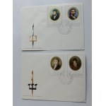 SET OF 2 ENVELOPES LINDE MATEJKO OGIŃSKI ORŁOWSKI, STAMP STAMP