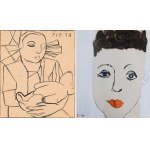 Andrzej Wróblewski (1927 Wilno - 1957 Tatry), Pieta [szkic do Dziewczyny z misiem], przed 1946