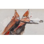 Tadeusz Kantor (1915 Wielopole Skrzyńskie - 1990 Krakau), Skizze für das Theaterstück Ich werde nie wieder hierher zurückkommen