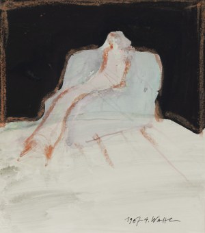 Alicja Wahl (1932 Warszawa - 2020 Warszawa), Kobieta w fotelu, 1987