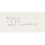 Alfred Lenica (1899 Pabianice - 1977 Warsaw), Composition sur fond rouge et vert, 1967