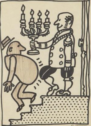 Jan Młodożeniec (1929 Warszawa - 2000 Warszawa), Bez tytułu, lata 80. XX wieku