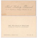 Business cards, Wladyslaw Rosinski (Rifle Battalion...) and Karl Ludwig Tkaczuk - set (2pcs)