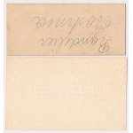 Business cards, Wladyslaw Rosinski (Rifle Battalion...) and Karl Ludwig Tkaczuk - set (2pcs)