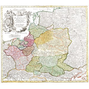 Johann Baptist Homann (1664 - 1724), Regni Poloniae Magnique Ducatus9 Lithuaniae