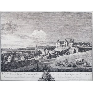 Bernardo Bellotto, Vue de la forteresse de Sonnenstein du côté du chemin...