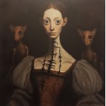 Magdalena Tomczewska, Lady with greyhounds, 2025
