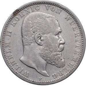 Niemcy, Wirtembergia, Wilhelm II, 5 marek 1900 F, Stuttgart