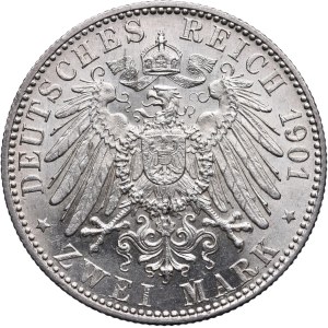 Niemcy, Prusy, Wilhelm II, 2 marki 1901 Berlin