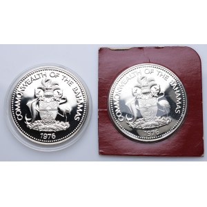 Bahamy, 2 dolary 1976 Flamingi (2szt.)