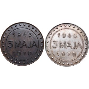 Medale, Numizmatycy Cieszyńscy 3 maja 1945-1970 (2szt.)