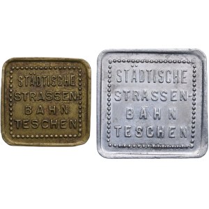 Cieszyn, tram tokens: 6 and 12 heller, 1911–1921 (2 pcs.)