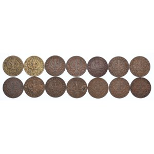 II RP, zestaw 5 groszy 1923-1939 (14szt.)