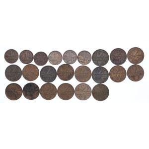 Druhá poľská republika, sada 1, 2 groše 1925–1939 (25 ks)