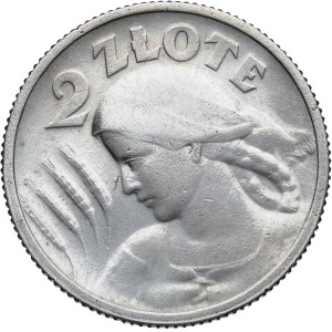 II RP, 2 złote 1924 Paryż, Kobieta i kłosy